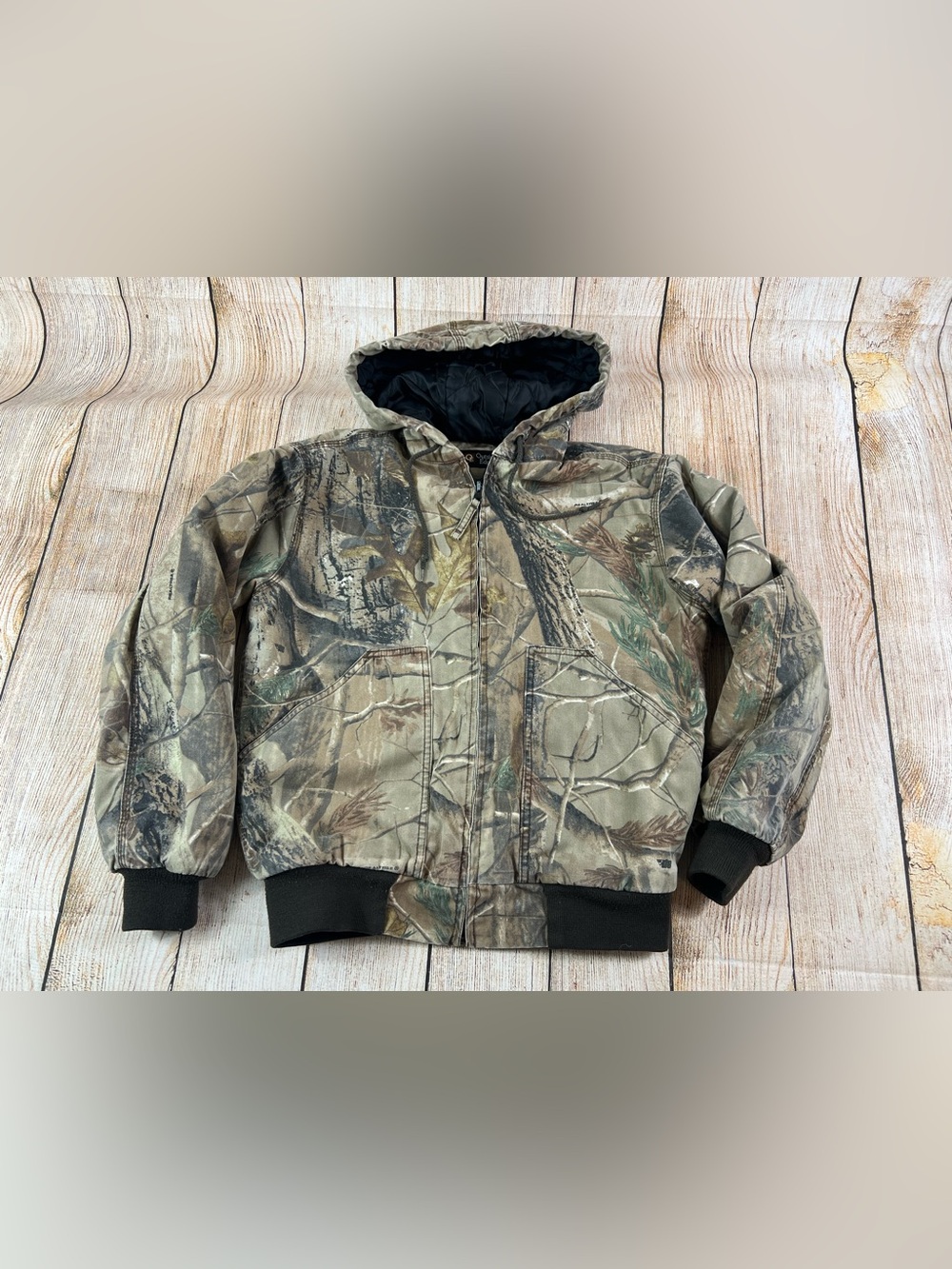 Kids Outside Edge RealTree Camo Canvas Quilted Lined Jacket Youth Large
